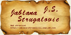 Jablana Strugalović vizit kartica